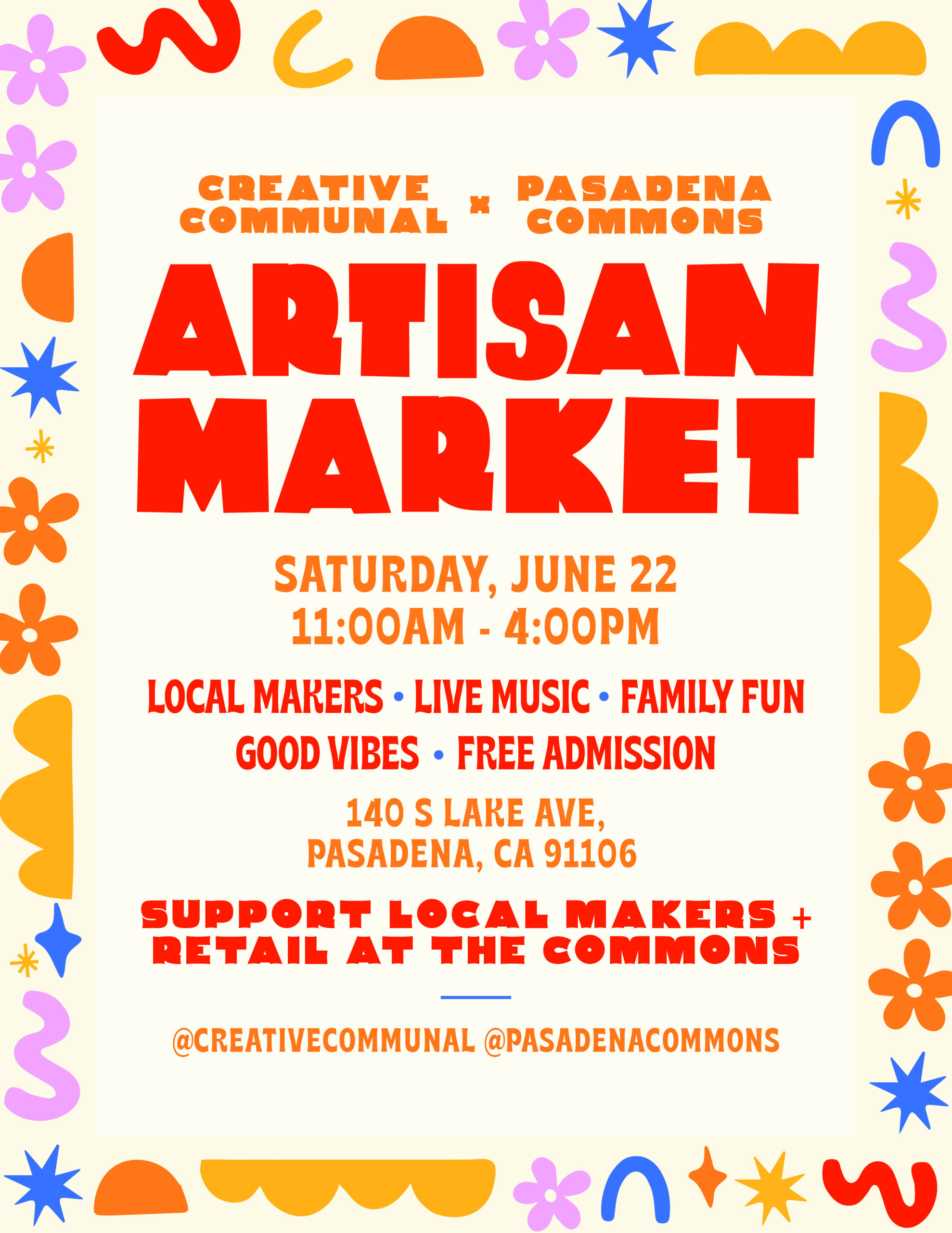 Artisan Market at Pasadena Commons on South Lake Avenue